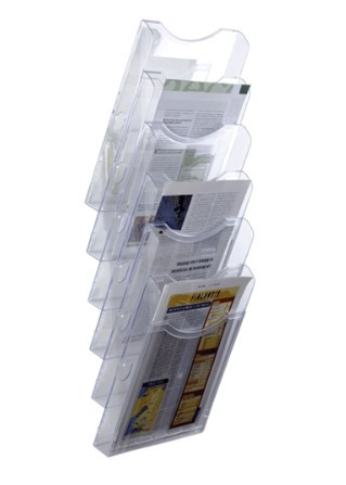 Wall Mounted Brochure Holder A4 6 tier