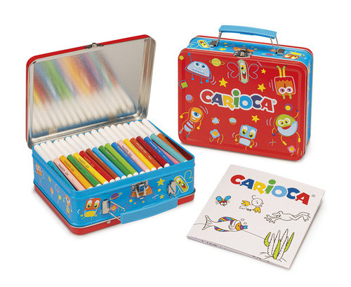 Felt Pens Tin by 100 plus Colouring Book