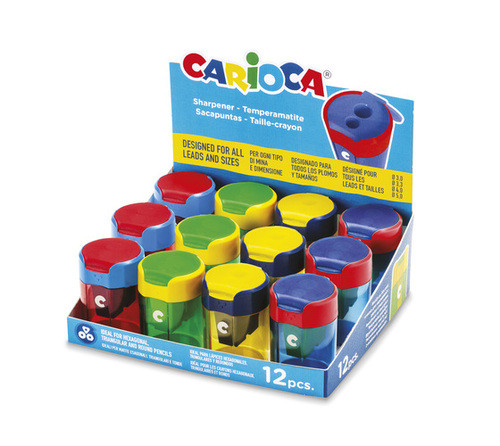 Sharpener 2 Holes with Plastic Container Box of 12