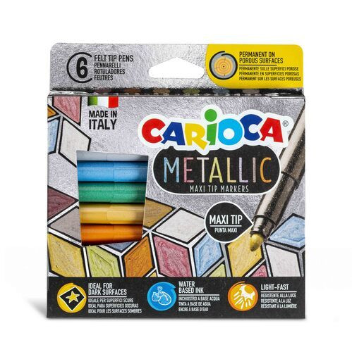 Felt Pens Metallic Maxi Tip by 6