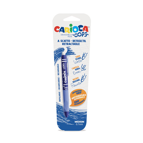 Erasable Retractable Ballpoint Pen Blue
