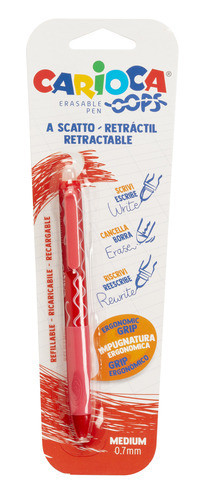 Erasable Retractable Ballpoint Pen Red