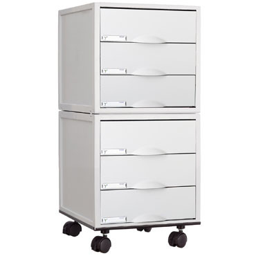 Plastic Drawers x 9 Light Grey 'ARCHIVE 2000'