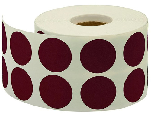 Roll Stickers Round 20mm Brown