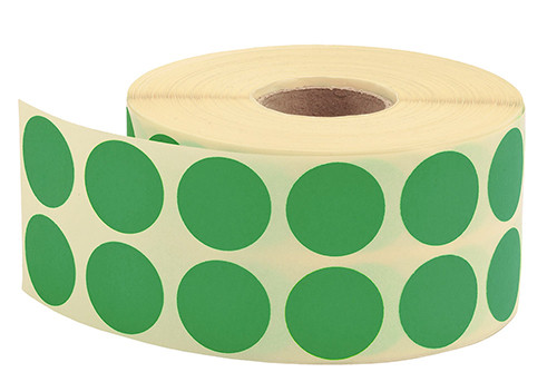 Roll Stickers Round 20mm Green