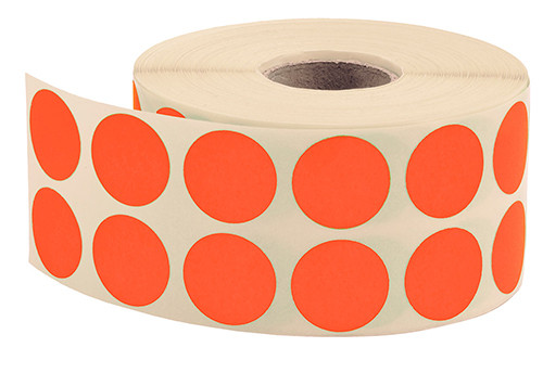 Roll Stickers Round 20mm Orange
