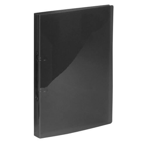 'Viquel' A4 Flexible Plastic 2 Ring File Transparent Black