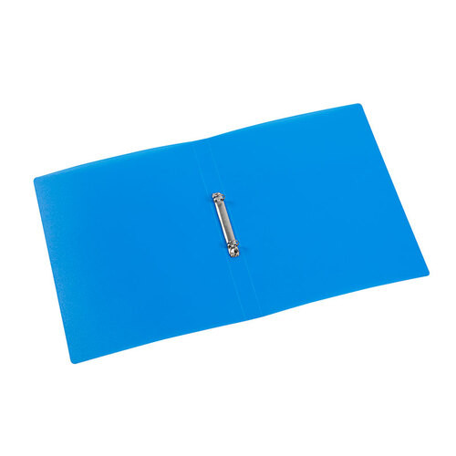 'Viquel' A4 Flexible Plastic 2 Ring File Transparent Blue
