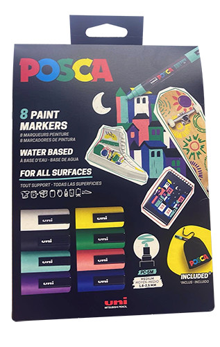 Paint Markers
Pack of 8 'Posca PC-5M'