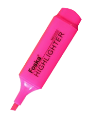 Foska Highlighter Marker Pink
