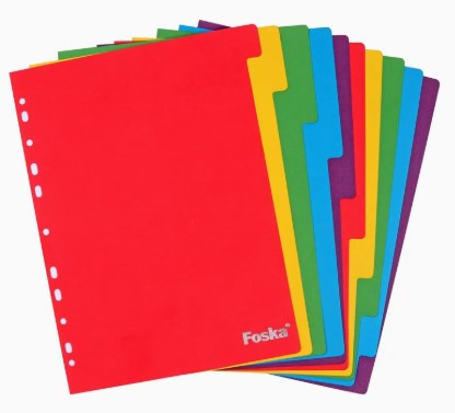 Cardboard Dividers Set of 10 colours Foska