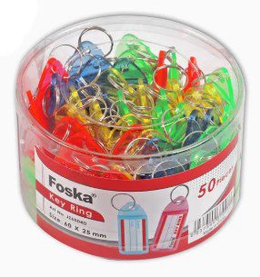Key Tags Hard PlasticTub of 50