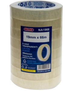 Transparent Tape 19mm x 66m 'Wiler'
Pack of 8 rolls