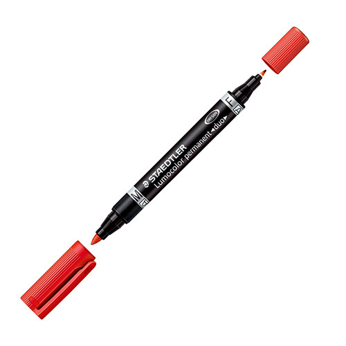 Staedtler Permanent Marker Double Sided (twin tip) Red