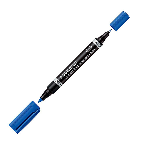 Staedtler Permanent Marker Double Sided (twin tip) Blue