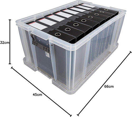70L Storage Box Clip Lock Handles
