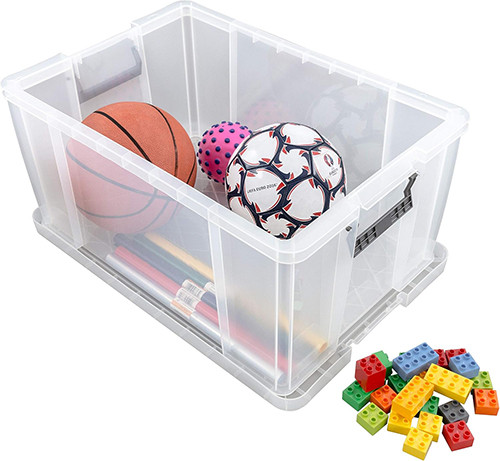 70L Storage Box Clip Lock Handles