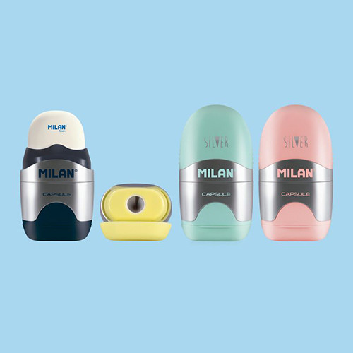 Sharpener with Eraser 'Milan Silver'
Sold Single