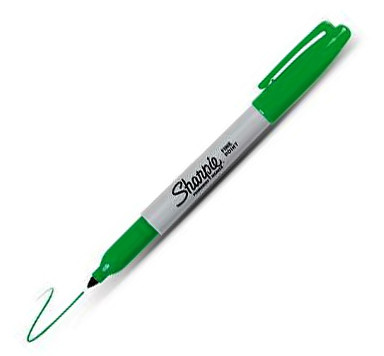 Sharpie Permanent Marker Green Medium Bullet Tip