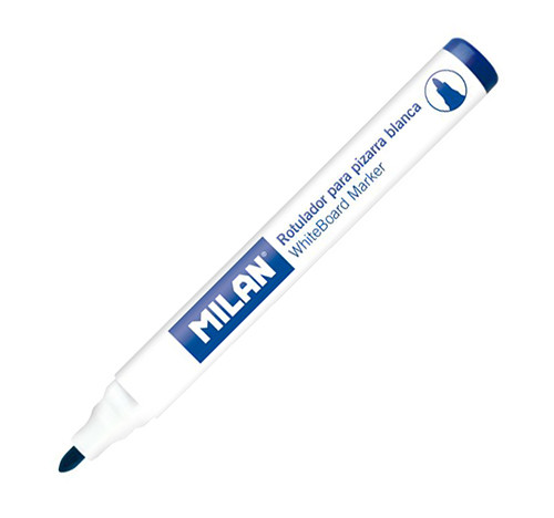 Milan Whiteboard Marker Blue Bullet Tip