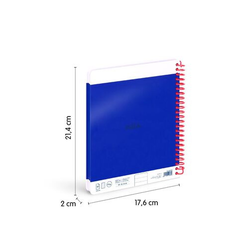 A5 Ruled Spiral Book 160 pages Blue 'Milan'