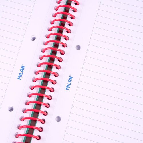 A4 Ruled Spiral Book 160 Pages Green 'Milan'