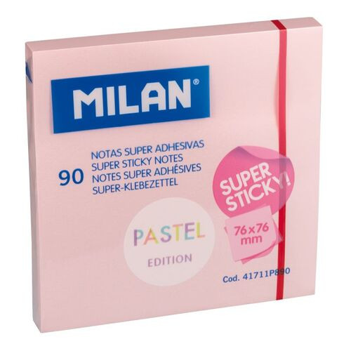 Sticky Notes 'Milan' 76 x 76mm Pastel Pink