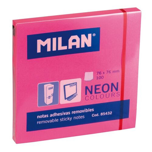 Sticky Notes 'Milan' 76 x 76mm Neon Pink