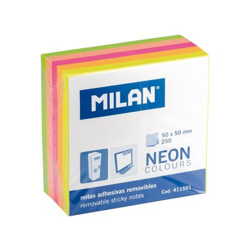 Sticky Notes 'Milan' 50 x 50mm Fluorescent