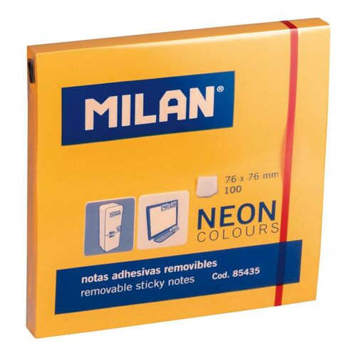 Sticky Notes 'Milan' 76 x 76mm Neon Orange