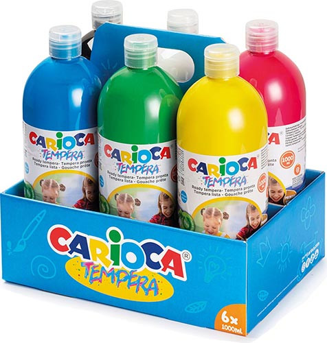 'Carioca' Poster Colours 1ltr
Pack of 6 Primary Colours