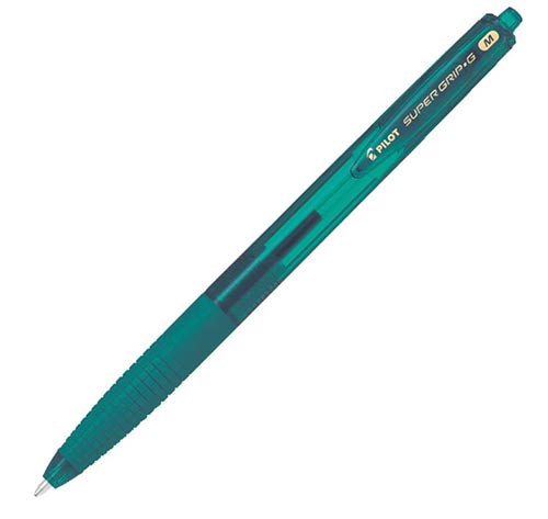Pilot Retractable Supergrip Ballpen Green