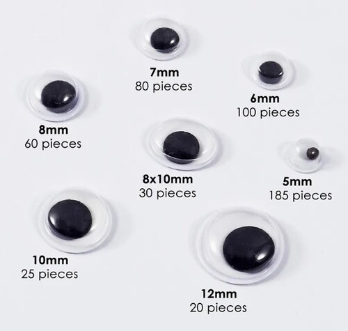 Black Self Adhesive Wiggle Eyes
Pack of 500