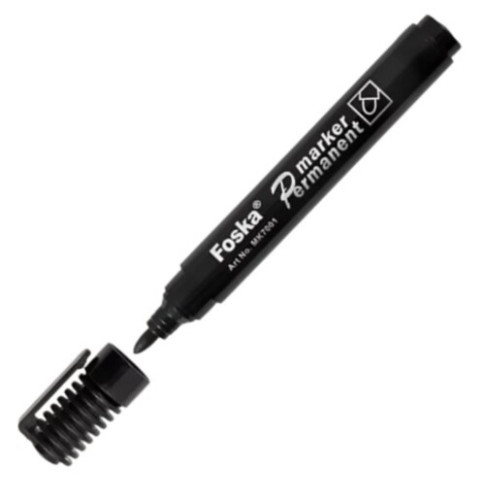 Foska Permanent Marker Black Bullet Tip