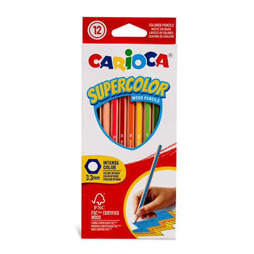 Pencil Colours Hexagonal Grip by 12