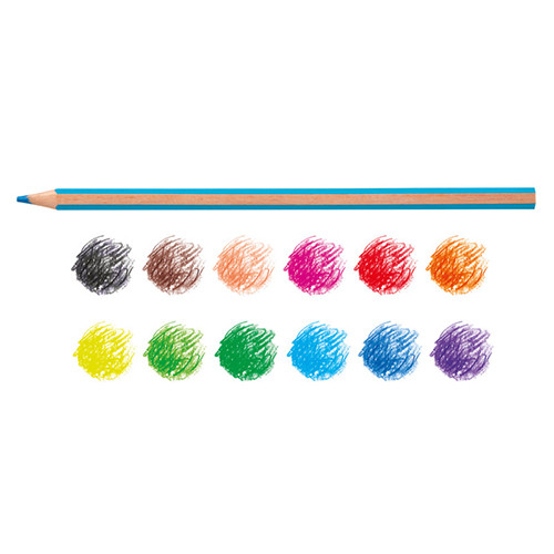 Pencil Colours Hexagonal Grip by 12