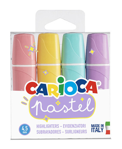 Carioca Highlighters Pastel
Pack of 4