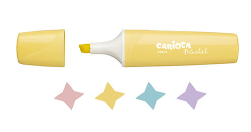 Carioca Highlighters Pastel
Pack of 4