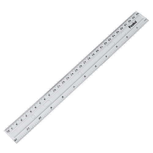 Ruler 30cm Transparent 'Foska'