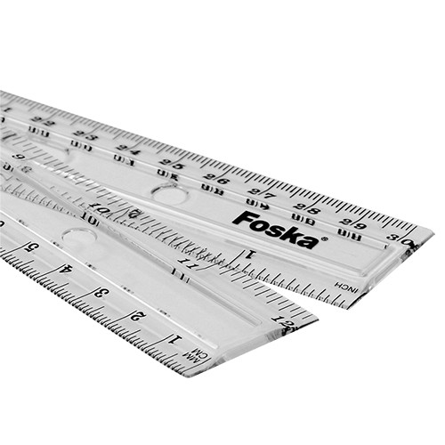 Ruler 30cm Transparent 'Foska'