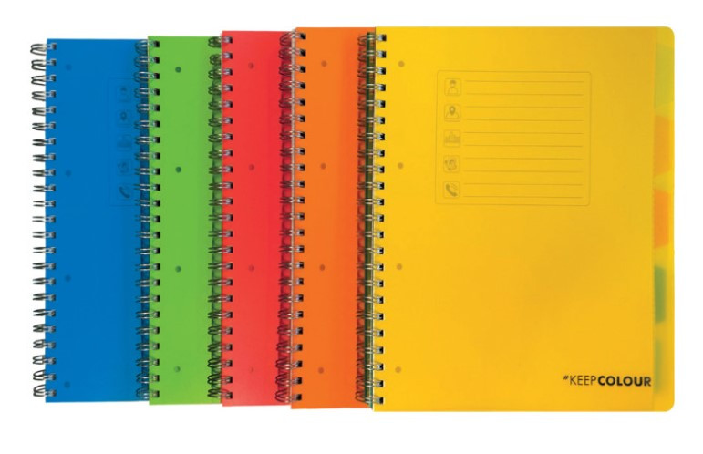 A5 Ruled Spiral Book 240 Pages with 5 Removable Plastic Dividers