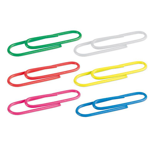 Paper Clips 33mm Plastic Coated 'Milan'
