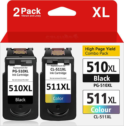Canon PG-510XL Black & CL-511XL Colour
Set of 2