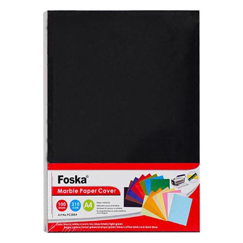 A4 Back Black binding cover 'Foska'