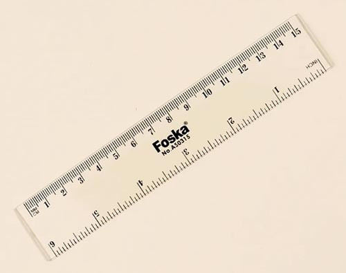 Ruler 15cm Clear