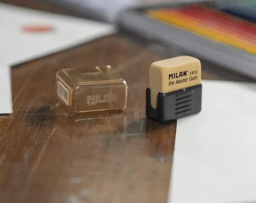 Rubber Erasers With Protective Case 'Milan Master Gum'