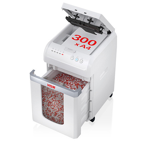 Shredder 
12 Sheets + Auto Feeder 300 Sheets + Credit Cards + Staples + Paperclips