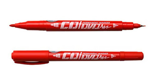 OHP Pen Dual Tip Red