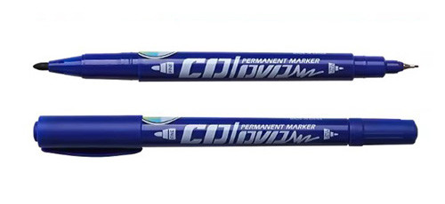 OHP Pen Dual Tip Blue