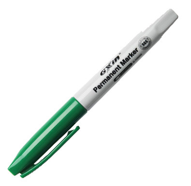Gxin Permanent Marker Green Medium Bullet Tip